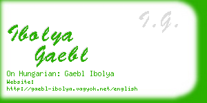 ibolya gaebl business card